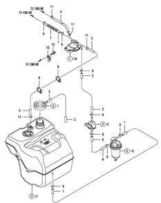 Fuel Pipe Diagram and Parts List for SX3100 54ALB4S727-54ALB4SW727-54ALB4SX727-54ALB4SY727-54ALB4SZ727-54AMB4S727-54AMB4SW727-54AMB4SX727-54AMB4SY727-54AMB4SZ727 Cub Cadet Lawn Tractor